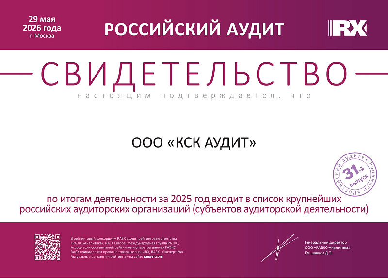 Российский аудит и консалтинг по итогам 2025 КСК АУДИТ